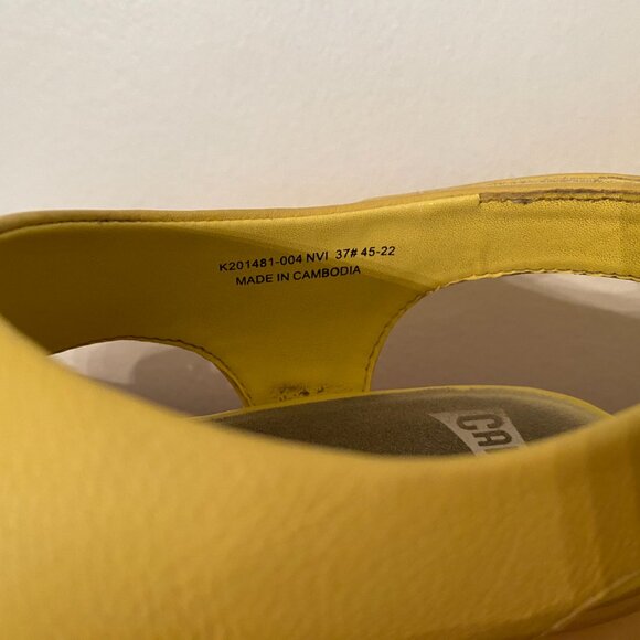 Camper Yellow Balloon Leather Sandals Size 7 - Picture 11 of 12